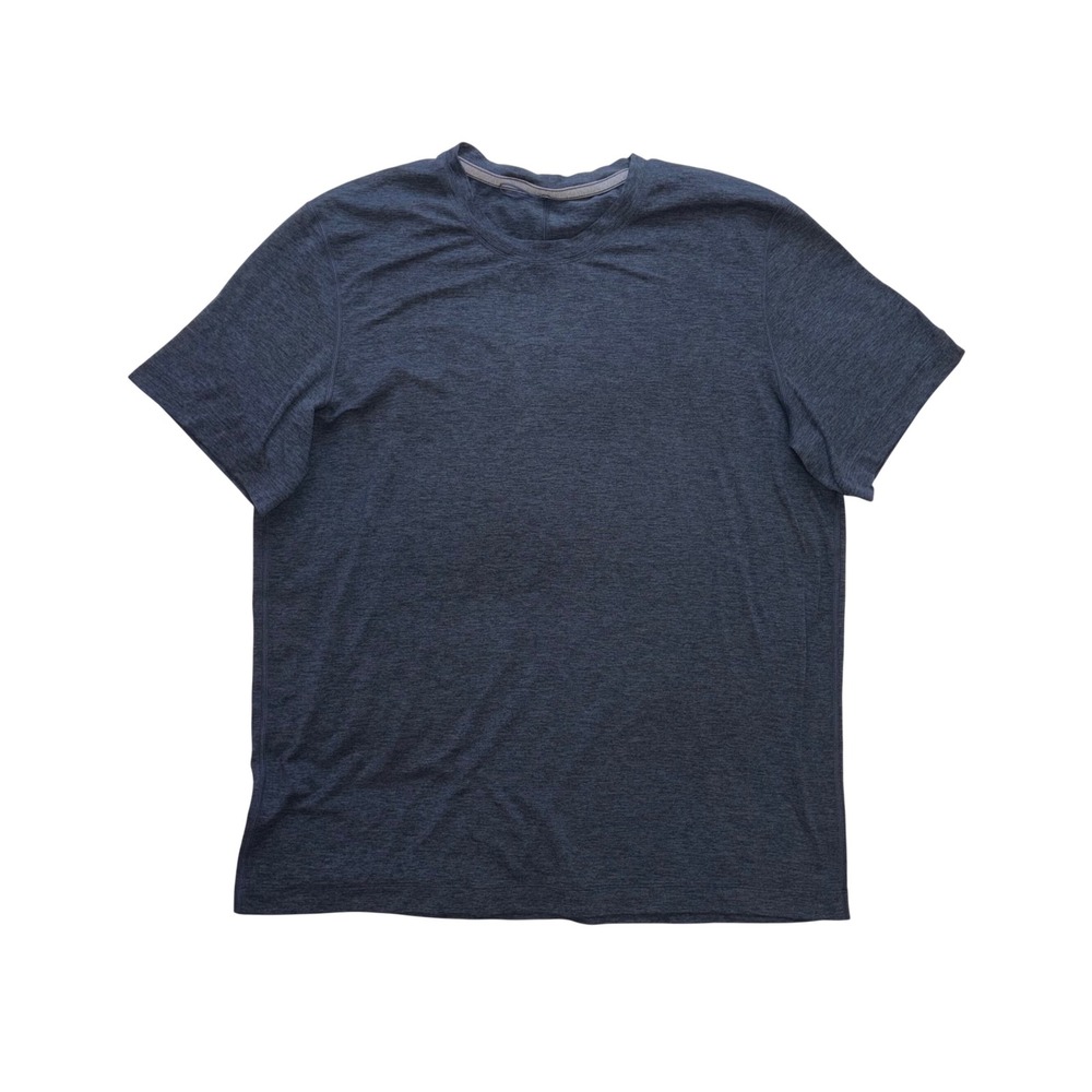 LULULEMON Soft Jersey Short Sleeve Men XL Blue Heathered Activewear T-Shirt